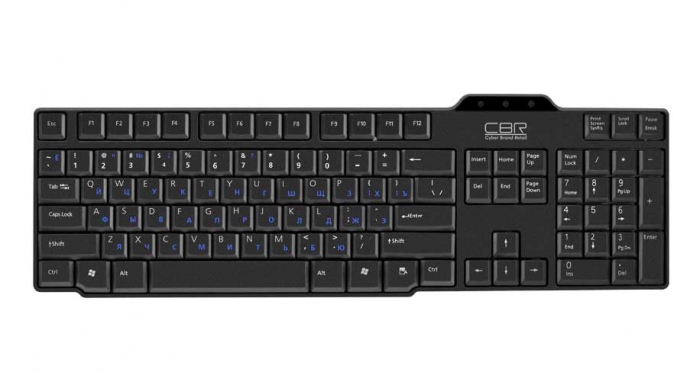 Клавиатура CBR KB 115D, игровая, 104 кл., slim, переключение языка 1й кнопкой (софт), USB