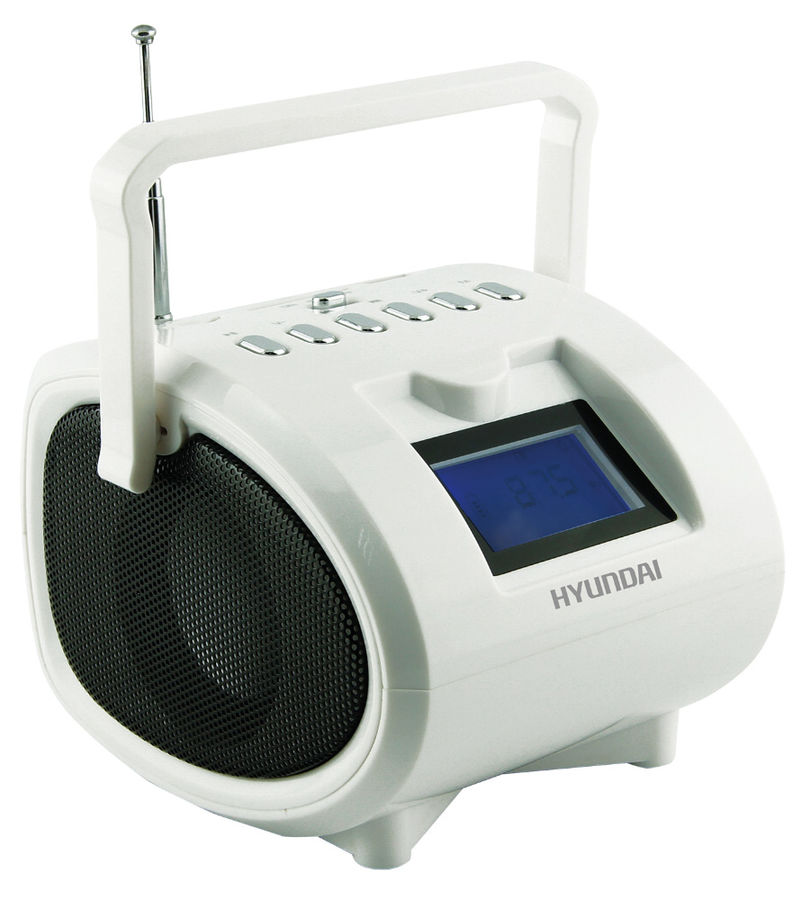 Магнитола Hyundai H-PAS200 белый 6Вт/MP3/FM(dig)/USB/SD
