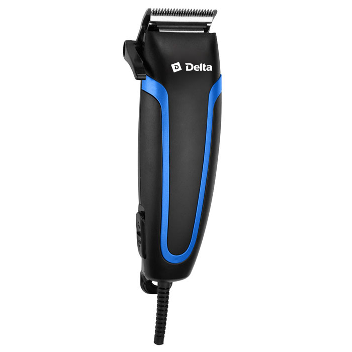 Машинки для стрижки DELTA DL-4044 черн/голуб 10 Вт, регулир длины  волос, 4 насадки  (24)