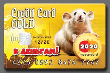 Магнит  2020 Кредитная карта Gold "Сыр"
