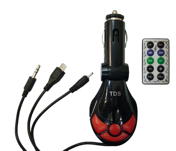 Авто  FM модулятор МР3, KC-401  дисплей,USB, пульт,SD