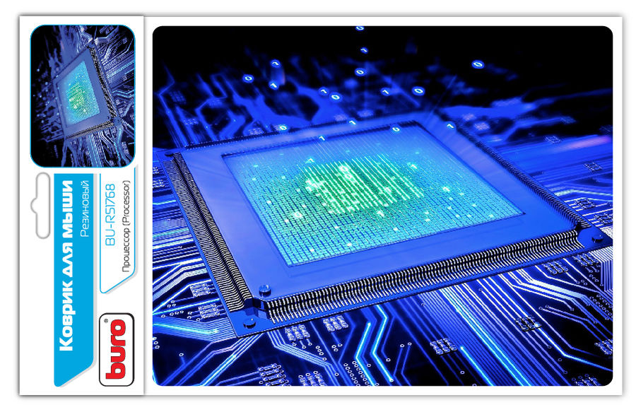 Коврик для мыши BURO BU-R51768 процессор 220х180х2мм