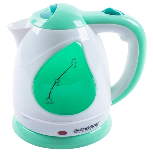 Чайник Endever Skyline KR-349 белый-зеленый пластик (1,5 л,2100Вт,  диск)