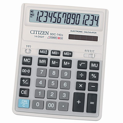 калькулятор Citizen SDC-740N 14разр/2 пит) 160 x 205мм