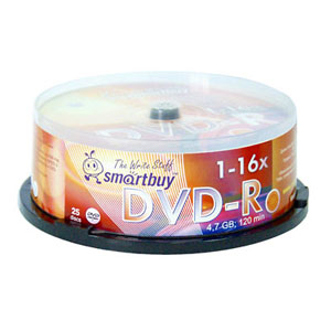 диск Smart Buy DVD-R 4,7Gb 16x Cake (25)