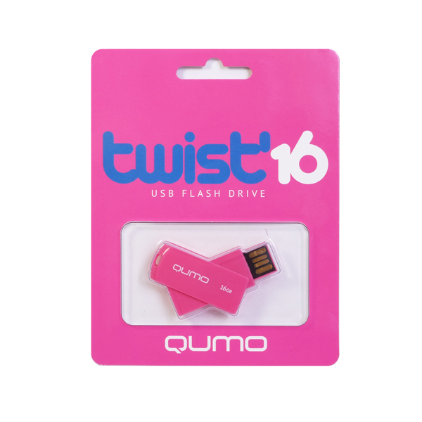 USB2.0 FlashDrives 8Gb QUMO Twist Rosewood розовое дерево