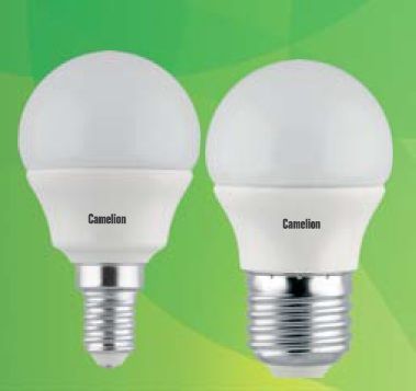 Эл. лампа светодиодная Camelion LED-G45-4.5W-/845/E27(Шар 4.5Вт 220В, аналог 40Вт) уп.10