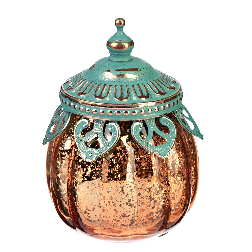 Подсвечник Марокко ,  декор, стекло, металл, 7,5х7,5х11см, арт FX26824