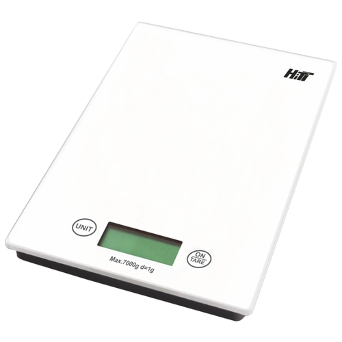 Весы кухонные HITT HT-6104 черные (5 кг/1г, электронные, слим, стекло, LCD дисплей) 20/уп
