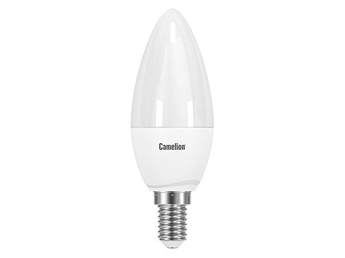 Эл. лампа светодиодная Camelion LED-C35-7.5W-/845/E14(Свеча 7.5Вт 220В, аналог 70Вт)уп.10