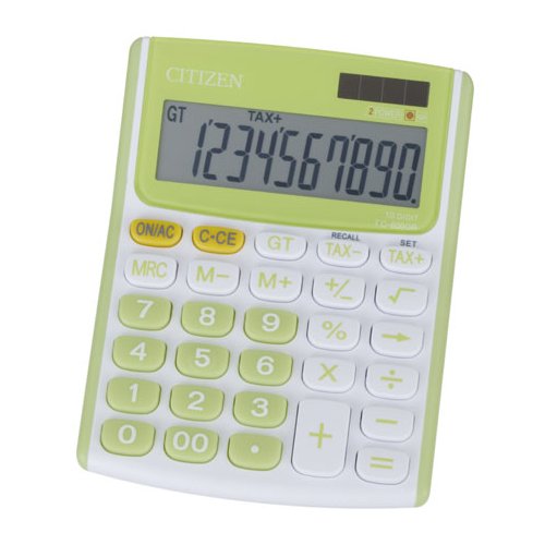калькулятор Citizen FC-600GR (10 разрядов, 2 пит., GT, TAX, 107*140мм) "L" (шт.)
