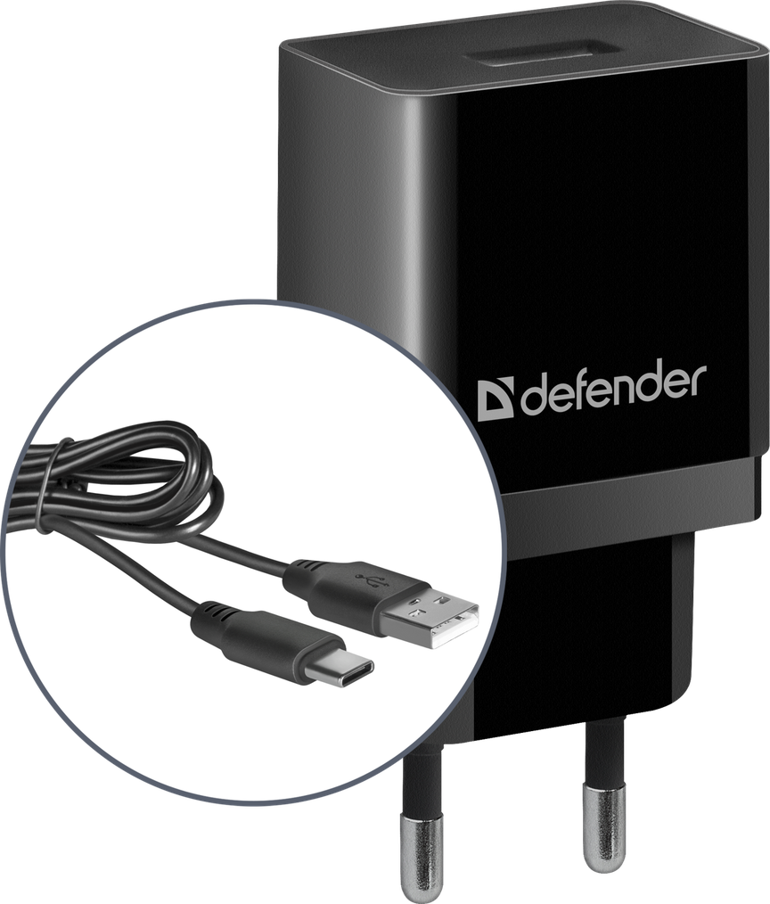 сет/адаптер UPС-13 - 1 порт USB, 5V/2.1A кабель Type-C  DEFENDER
