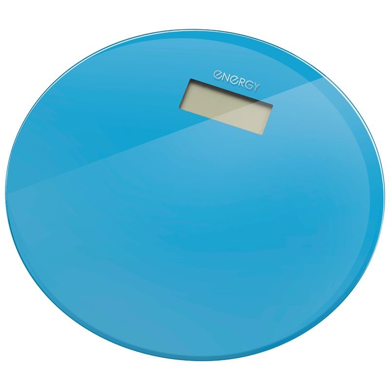 Весы напольные ENERGY EN-420 RIO голубые (электронные, стеклянные, круглые,  до 150 кг/100г)