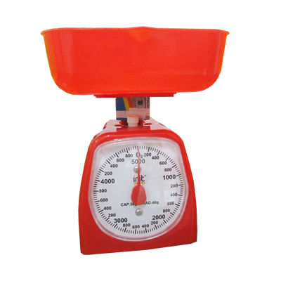 Весы кухонные IRIT IR-7130 красные (механические с чашей, 5кг/40гр)