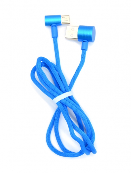 Кабель USB - micro USB Орбита KM-101 цветной, 90град, 2A,1м