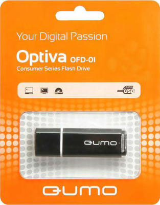 USB2.0 FlashDrives32 Gb Qumo Optiva 01 Black корпус