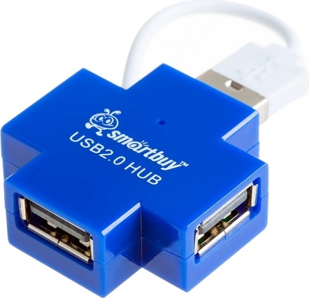 USB - Xaб SmartBuy 4 порта (SBHA-6900-B) Blue