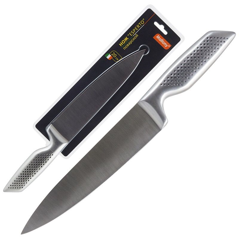 Нож Mallony ESPERTO MAL-01ESPERTO (поварской) цельнометаллич, р-р лезвия 20 см, толщ 2,5 мм