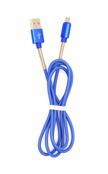 Кабель USB - micro USB Орбита OT-SMM17 (KM-104) синий, 2A,1м
