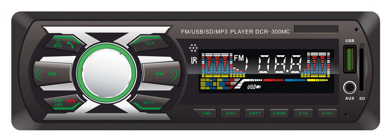 Авто магнитола  Digma DCR-300MC (USB/SD/MMC/AUX MP3 4*45Вт 18FM мультиколор)