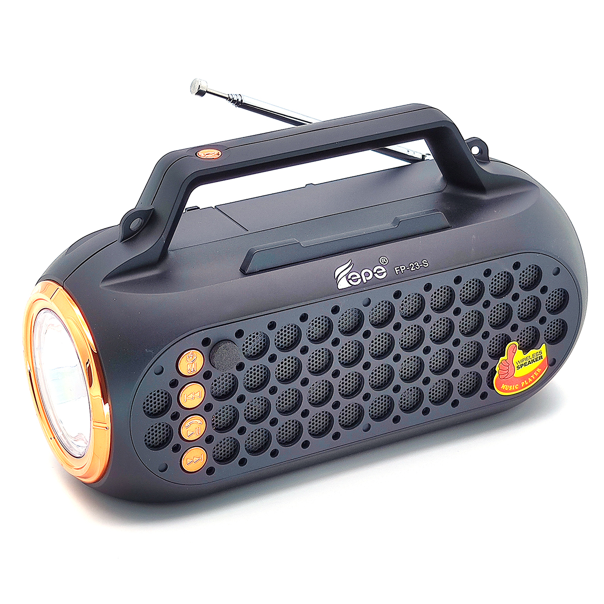 радиопр Fepe FP-23-S (солнечн панель, фонарь, акк, USB,Bluetooth)