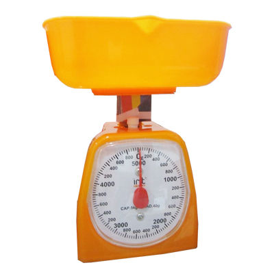 Весы кухонные IRIT IR-7130 оранж (механические с чашей, 5кг/40гр)