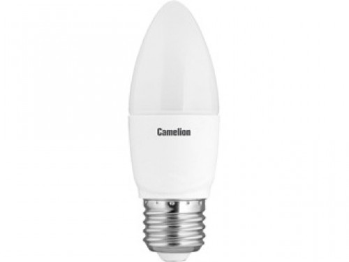 Эл. лампа светодиодная Camelion LED-C35-7.5W-/ 845/ E27 (Свеча 7.5Вт 220В, аналог 70Вт)уп.10