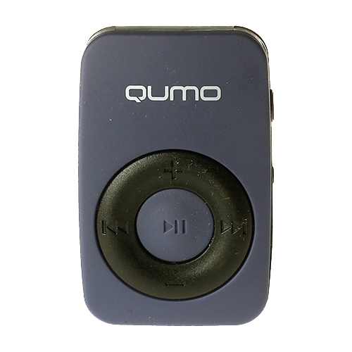 mp3 плеер QUMO Active Dark Blue  клипса для носки, Micro SD слот, кабель Micro-USB  в комплекте