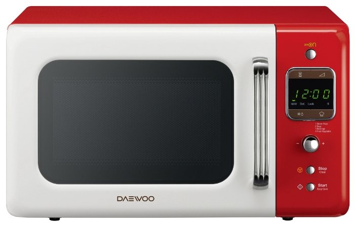 Микроволновка  Daewoo KOR-6LBRWR бело-красная (20л, электронное управление, эмаль, 800Вт)