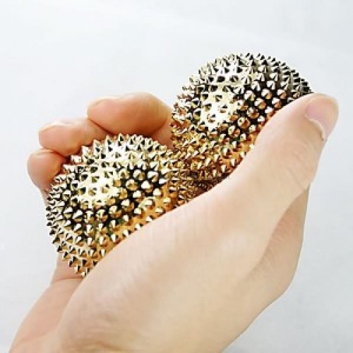 массажные магнитые шары 2шт. (золото) 5,5см  для СуДжок-терапии