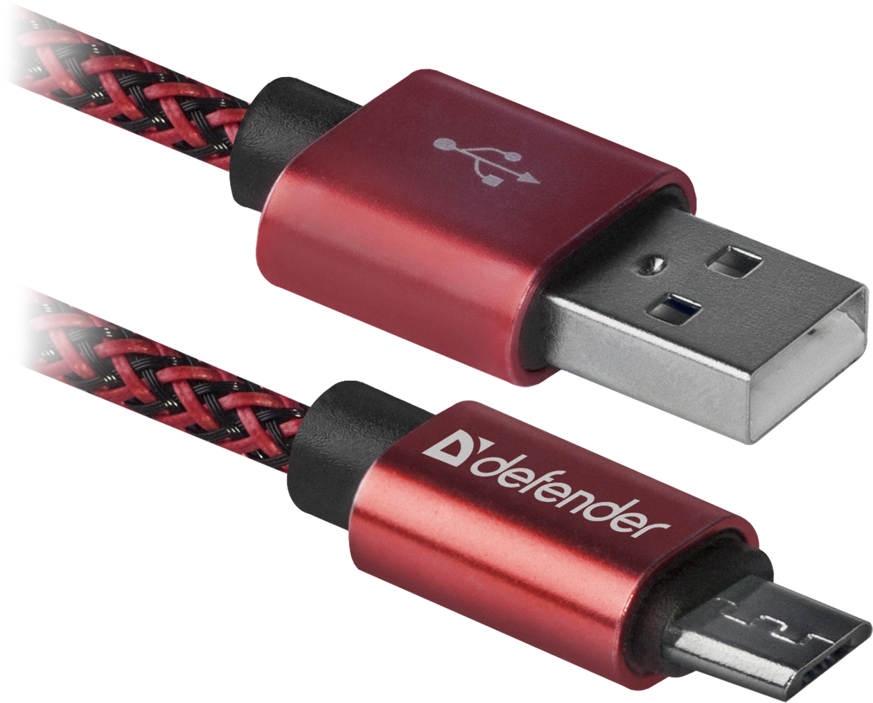 Кабель USB08-03Т PRO USB 2.0 красный, AM-MicroBM, 1м, 2,1А DEFENDER