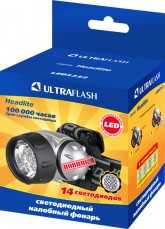 Фонарь  Ultra Flash  LED 5351 (налобн,металлик,7LED,3реж,3хR3,пласт.) уп.5шт.