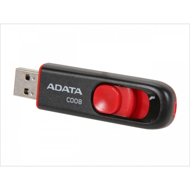 USB2.0 FlashDrives 8Gb ADATA C008 черн/красн