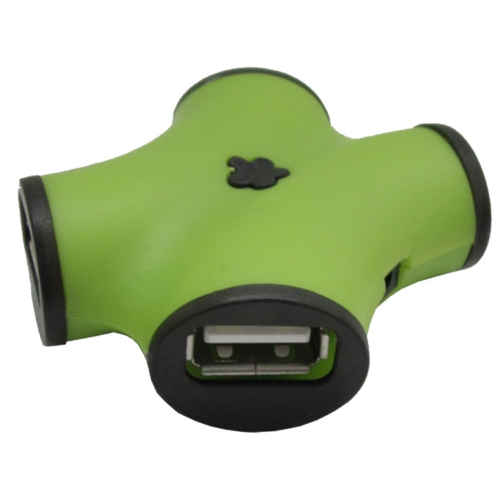 Концентратор USB 2.0  CBR CH-100 Green, 4 порта