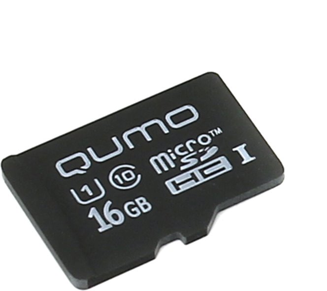 Пам.MicroSDHC,16Gb QUMO (Сlass 10 UHS-I ,3.0 сверхскоростная) без адапт SD, черно-красн картон упак