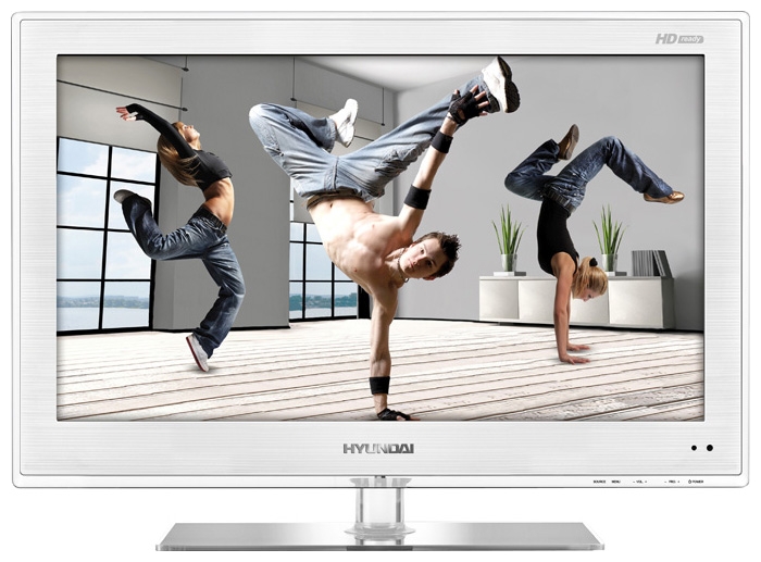LCD телевизор  Hyundai H-LED32V8 белый (32" LED 1366*768, USB (MKV),  HDMI, VGA)