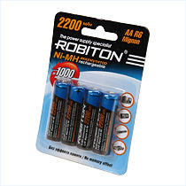 акк R6 Robiton  2200mAh (50шт) BL-2 Ni-Mh