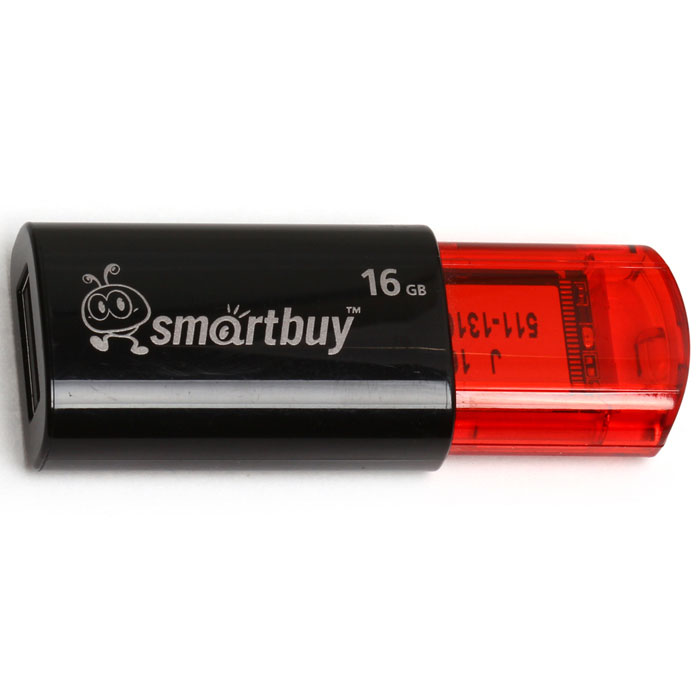 USB2.0 FlashDrives16Gb Smart Buy Click Black-Red (SB16GBCl-K)
