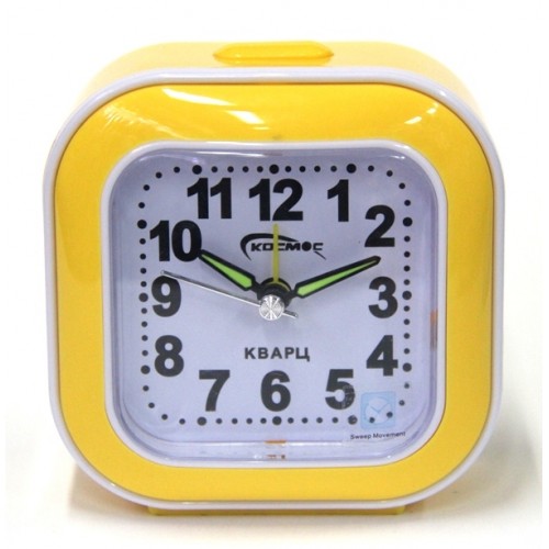 часы+будильник КОСМОС с подсветкой 0901 (р-р 10х10cм)