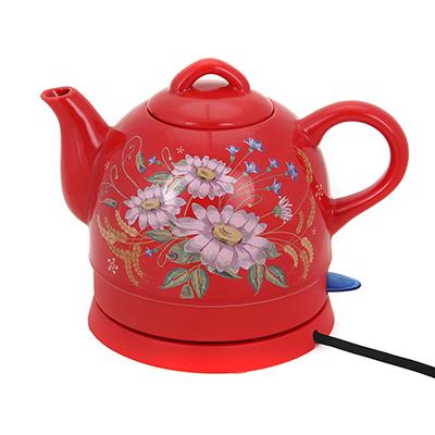 Чайник LEBEN красный, керамический, 1,2л, 1200Вт  (8/уп) арт. 291-032