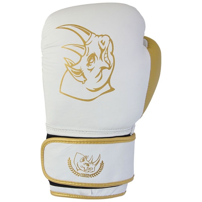Перчатки боксерские BG-2574W-10, 10 унций, Кожа, цвет: Белый