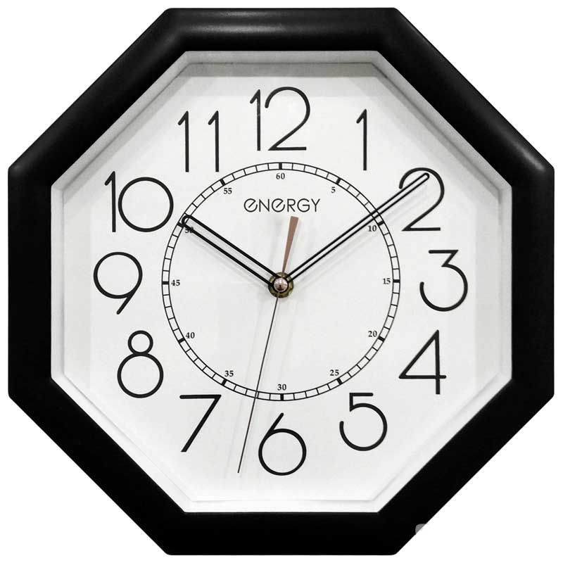 Часы настенные кварцевые ENERGY ЕС-125 восьмиугольные