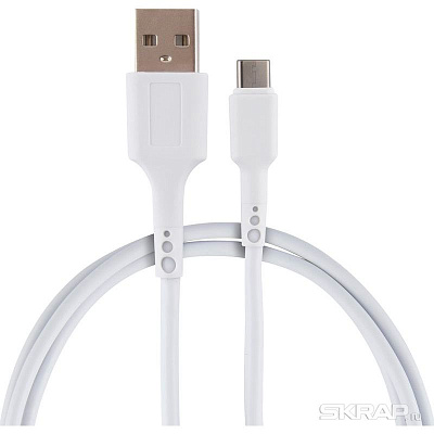 Кабель USB - TYPE C  Energy ET-05, цвет - белый