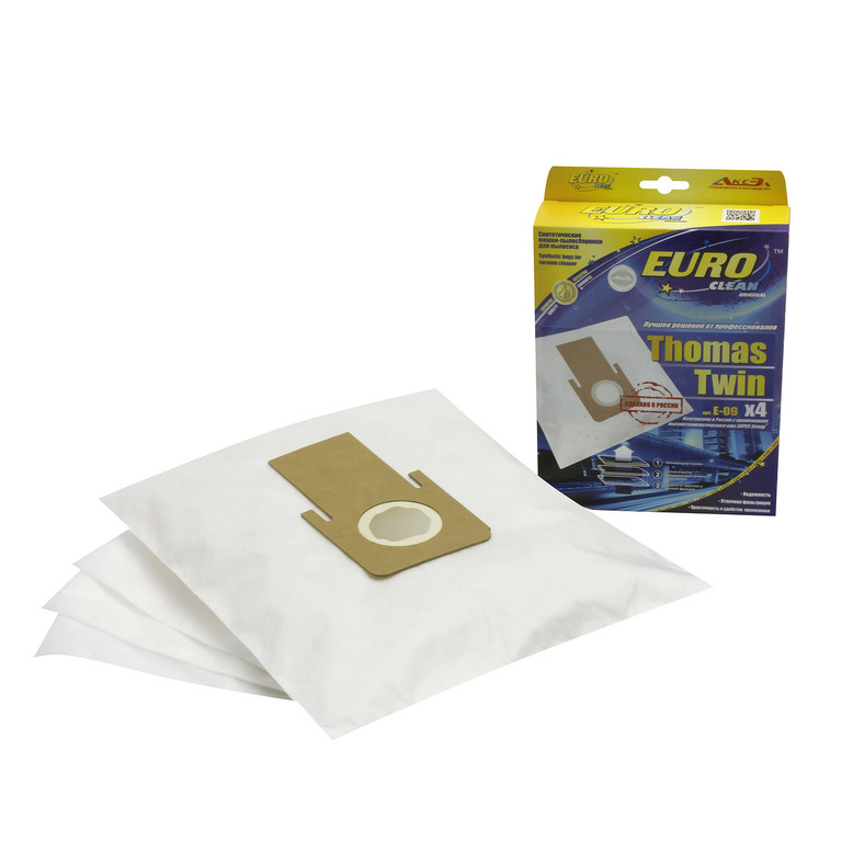Euro clean E-09/4 шт мешки-пылесборники (тип Thomas 790012)