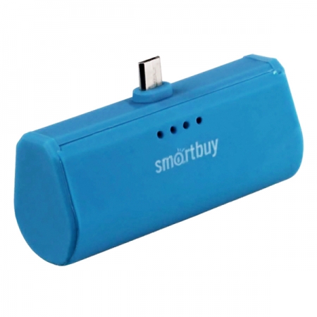 Внешний аккумулятор SmartBuy TURBO, 2.1A, 2200 мАч, MicroUSB, синий (арт.SBPB-240)