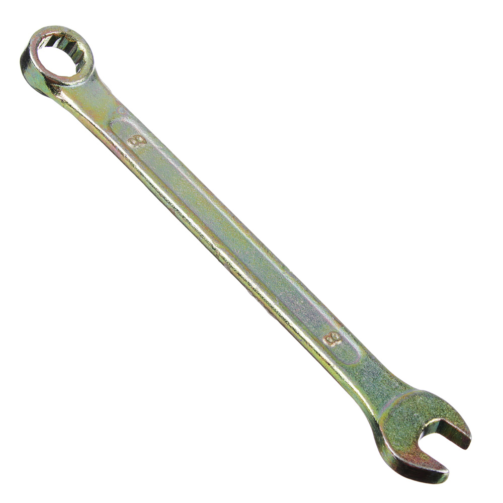 Ключ рожково-накидной,  8мм, желтый цинк ЕРМАК