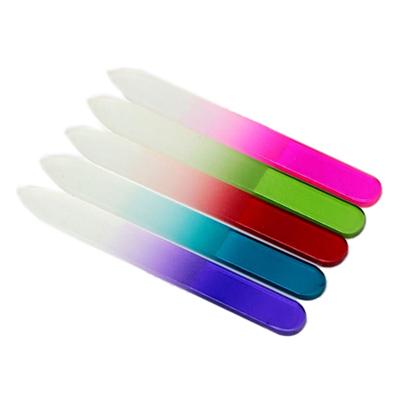 Пилка для ногтей стеклянная 2-хсторонняя, 9см, 5 цветов, GL901