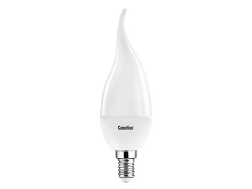 Эл. лампа светодиодная Camelion LED-CW35-5W-/ 830/ E14 (Свеча на ветру 5Вт 220В,аналог 50Вт) уп.10