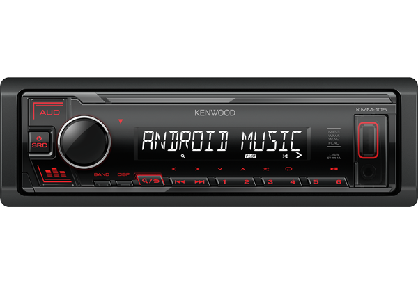 Авто магнитола  KENWOOD KMM-105RY 1DIN 4x50Вт  (MP3/WMA)