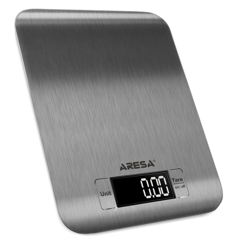 Весы кухонные ARESA AR-4302  (5 кг/1г, электронные, слим, стекло, LCD дисплей) 12/уп